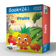 Fruits - Jigsaw Puzzle (24 Pieces + Educational Fun Fact Book Inside)