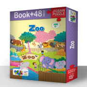 Zoo - Jigsaw Puzzle (48 Piece + Educational Fun Fact Book Inside)
