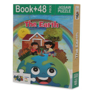 The Earth - Jigsaw Puzzle (48 Piece + Educational Fun Fact Book Inside)