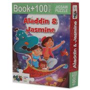 Aladdin & Jasmine - Jigsaw Puzzle (100 Pieces + Educational Fun Fact Book Inside)