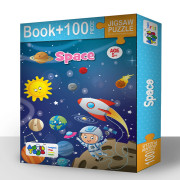 Space - Jigsaw Puzzle (100 Pieces + Educational Fun Fact Book Inside)