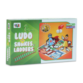Ludo with Snakes & Ladders - (Fun Fact Book Inside)