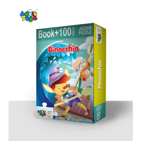 Pinocchio Jigsaw Puzzle - (100 Piece + 32 Page Book Inside)